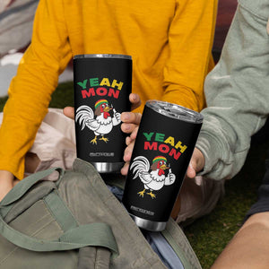Jamaica Chicken Tumbler Cup Yeah Mon Jamaican Rastacap TS11 Print Your Wear