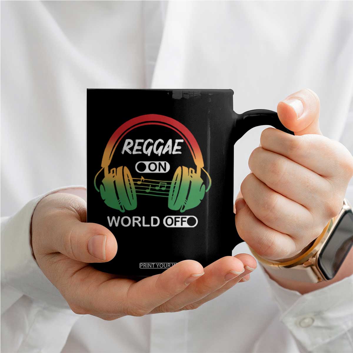 Reggae On World Off Coffee Mug Reggae King Music Rastafarian TS11 Print Your Wear