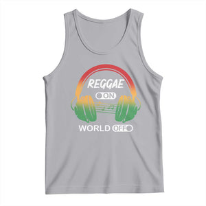Reggae On World Off Tank Top Reggae King Music Rastafarian TS11 Athletic Heather Print Your Wear