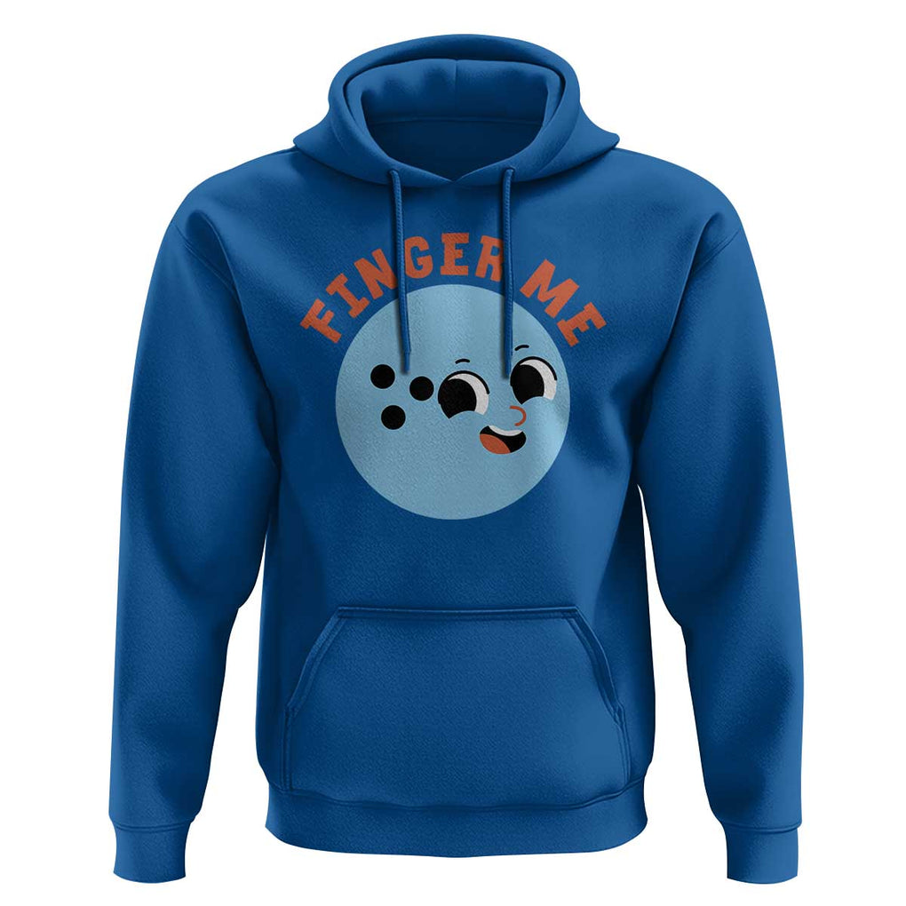 Funny Bowling Hoodie Finger Me Inappropriate Balls TS11 Royal Blue Print Your Wear