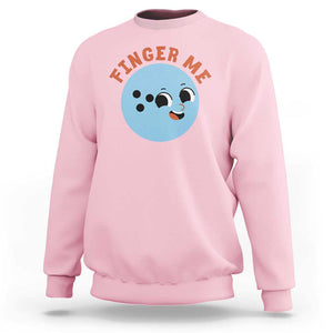 Funny Bowling Sweatshirt Finger Me Inappropriate Balls TS11 Light Pink Print Your Wear