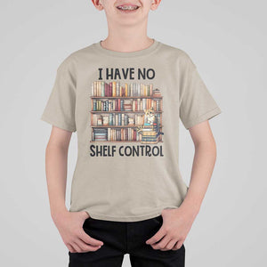 Funny Library Reading T Shirt For Kid I Have No Shelf Control Books Cat TS11 Sand Print Your Wear