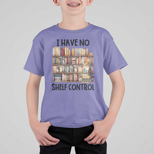 Funny Library Reading T Shirt For Kid I Have No Shelf Control Books Cat TS11 Violet Print Your Wear