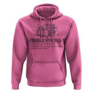 Funny Reading Hoodie Abibliophobia Bookworm Reader Butterfly Flower TS11 Azalea Print Your Wear