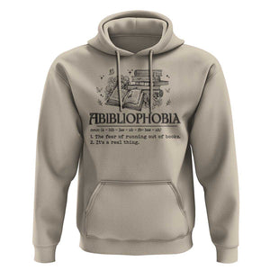 Funny Reading Hoodie Abibliophobia Bookworm Reader Butterfly Flower TS11 Sand Print Your Wear