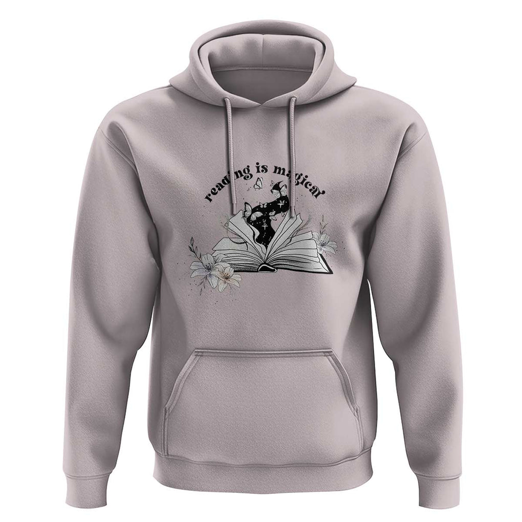 Funny Book Lover Hoodie Reading Is Magical Black Magic TS11 Ice Gray Print Your Wear