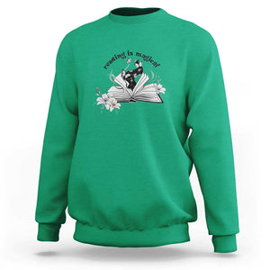 Funny Book Lover Sweatshirt Reading Is Magical Black Magic TS11 Irish Green Print Your Wear