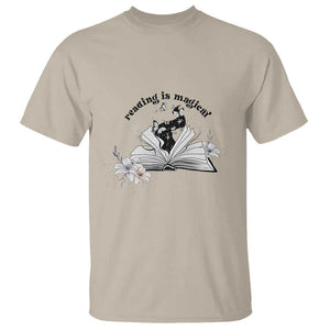 Funny Book Lover T Shirt Reading Is Magical Black Magic TS11 Sand Print Your Wear