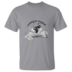 Funny Book Lover T Shirt Reading Is Magical Black Magic TS11 Sport Gray Print Your Wear