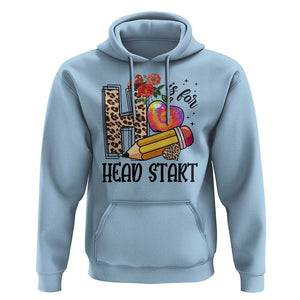 Back To School Hoodie H Is For Head Start Pencil Apple Flower TS11 Light Blue Print Your Wear