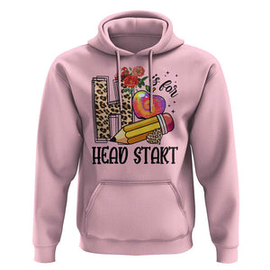 Back To School Hoodie H Is For Head Start Pencil Apple Flower TS11 Light Pink Print Your Wear