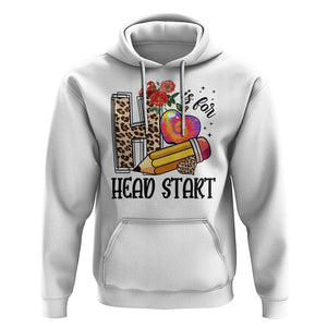 Back To School Hoodie H Is For Head Start Pencil Apple Flower TS11 White Print Your Wear