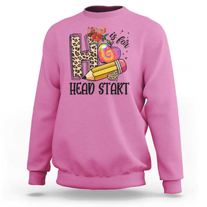 Back To School Sweatshirt H Is For Head Start Pencil Apple Flower TS11 Azalea Print Your Wear