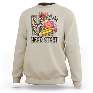 Back To School Sweatshirt H Is For Head Start Pencil Apple Flower TS11 Sand Print Your Wear