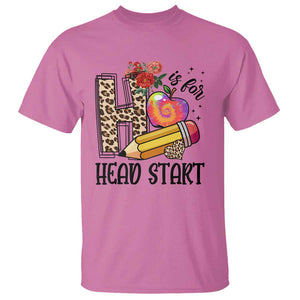 Back To School T Shirt H Is For Head Start Pencil Apple Flower TS11 Azalea Print Your Wear