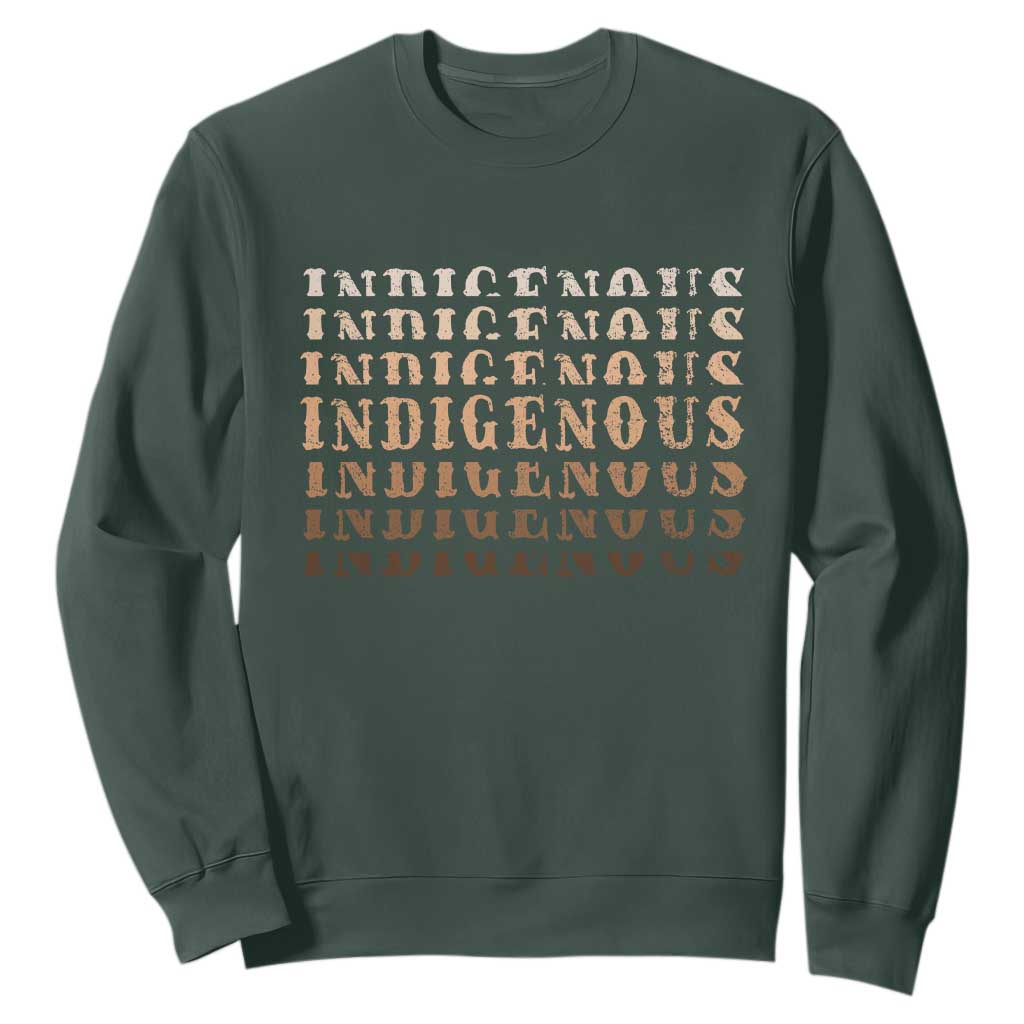 Native American Heritage Indigenous Peoples Heritage Sweatshirt TS11 Dark Forest Green Print Your Wear