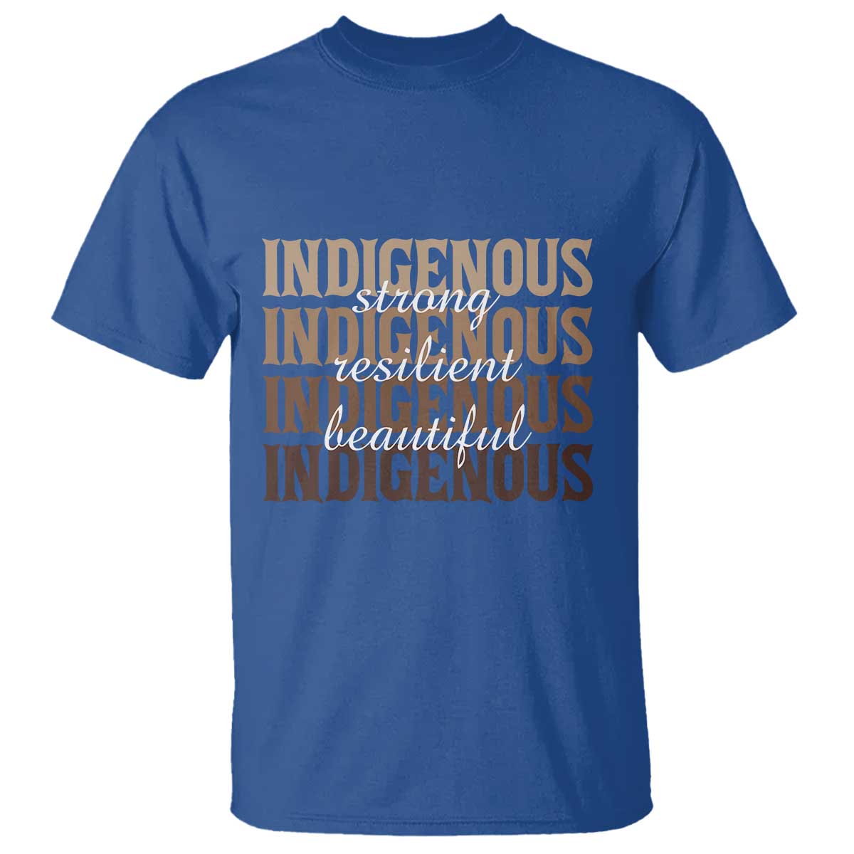 Proud Native American Indigenous Strong Resilient Beautiful T Shirt TS11 Royal Blue Print Your Wear