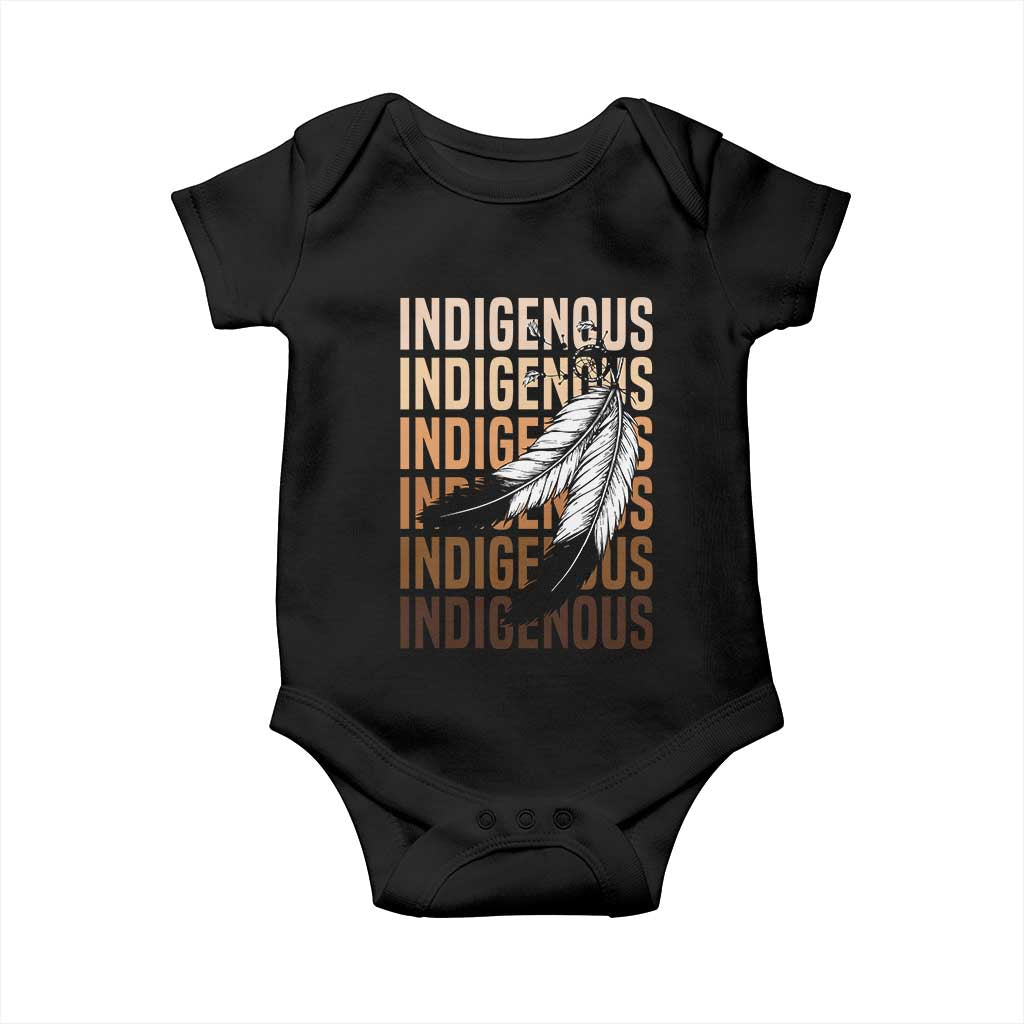 Indigenous Pride Baby Onesie Native American Heritage Feathers Dreamcatcher TS11 Black Print Your Wear