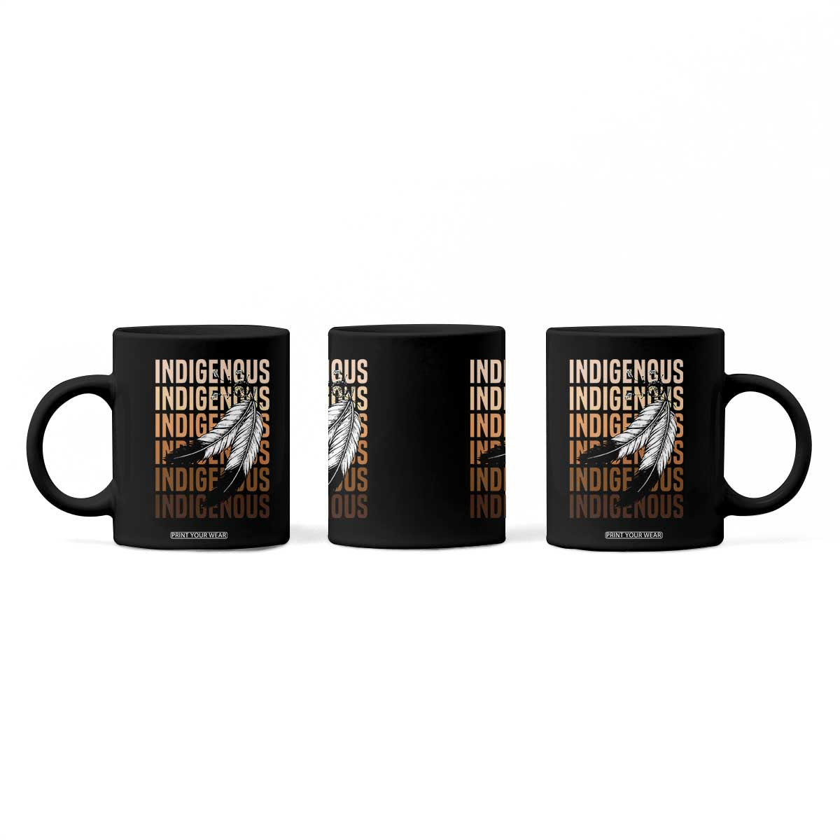 Indigenous Pride Coffee Mug Native American Heritage Feathers Dreamcatcher TS11 Print Your Wear