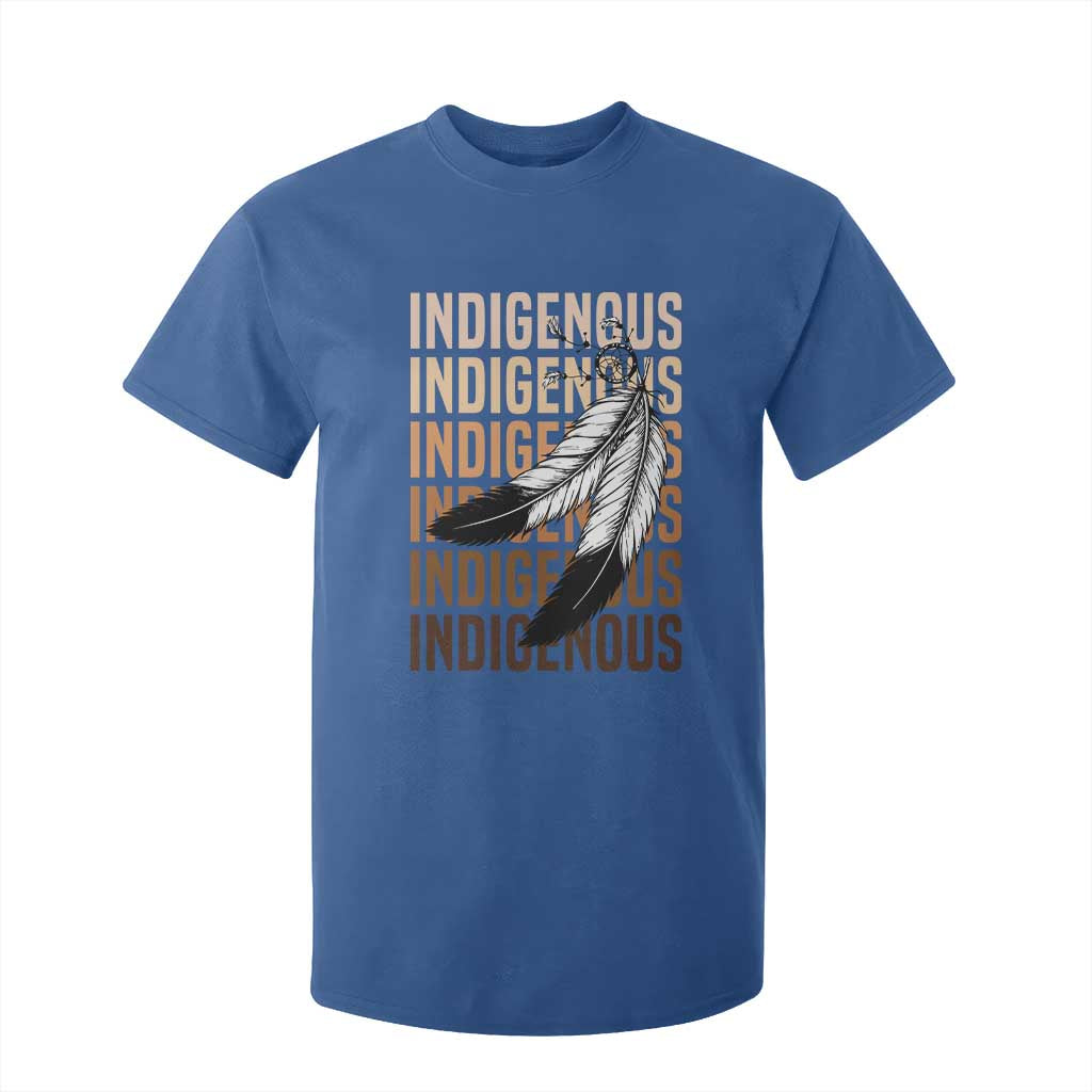 Indigenous Pride T Shirt For Kid Native American Heritage Feathers Dreamcatcher TS11 Royal Blue Print Your Wear