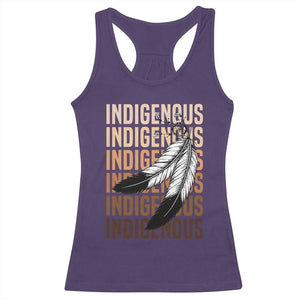 Indigenous Pride Racerback Tank Top Native American Heritage Feathers Dreamcatcher TS11 Purple Print Your Wear