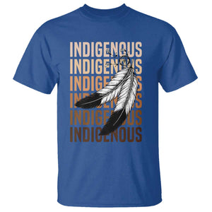 Indigenous Pride T Shirt Native American Heritage Feathers Dreamcatcher TS11 Royal Blue Print Your Wear