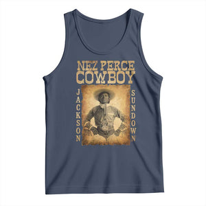 Nez Perce Cowboy Jackson Sundown Tank Top Native American Cowboy Western Country TS11 Navy Print Your Wear