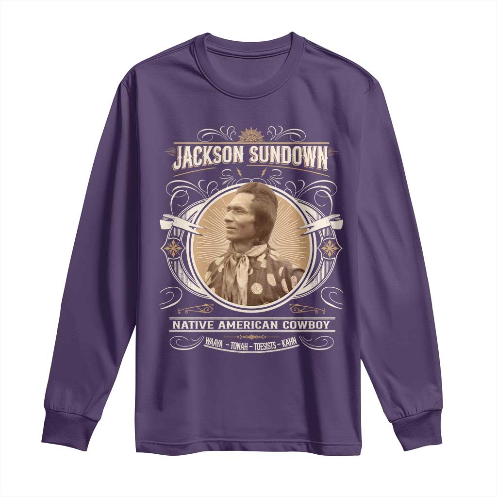 Jackson Sundown Long Sleeve Shirt Native American Cowboy Western Country TS11 Purple Print Your Wear