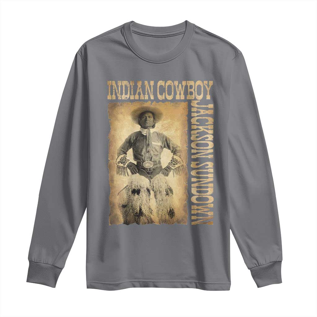Jackson Sundown Long Sleeve Shirt Native American Cowboy Vintage Western TS11 Charcoal Print Your Wear