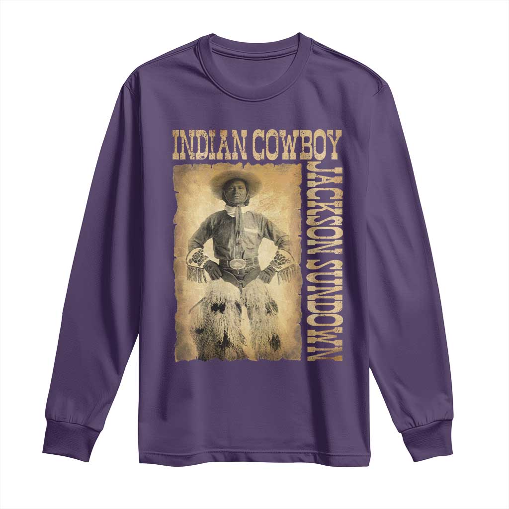Jackson Sundown Long Sleeve Shirt Native American Cowboy Vintage Western TS11 Purple Print Your Wear