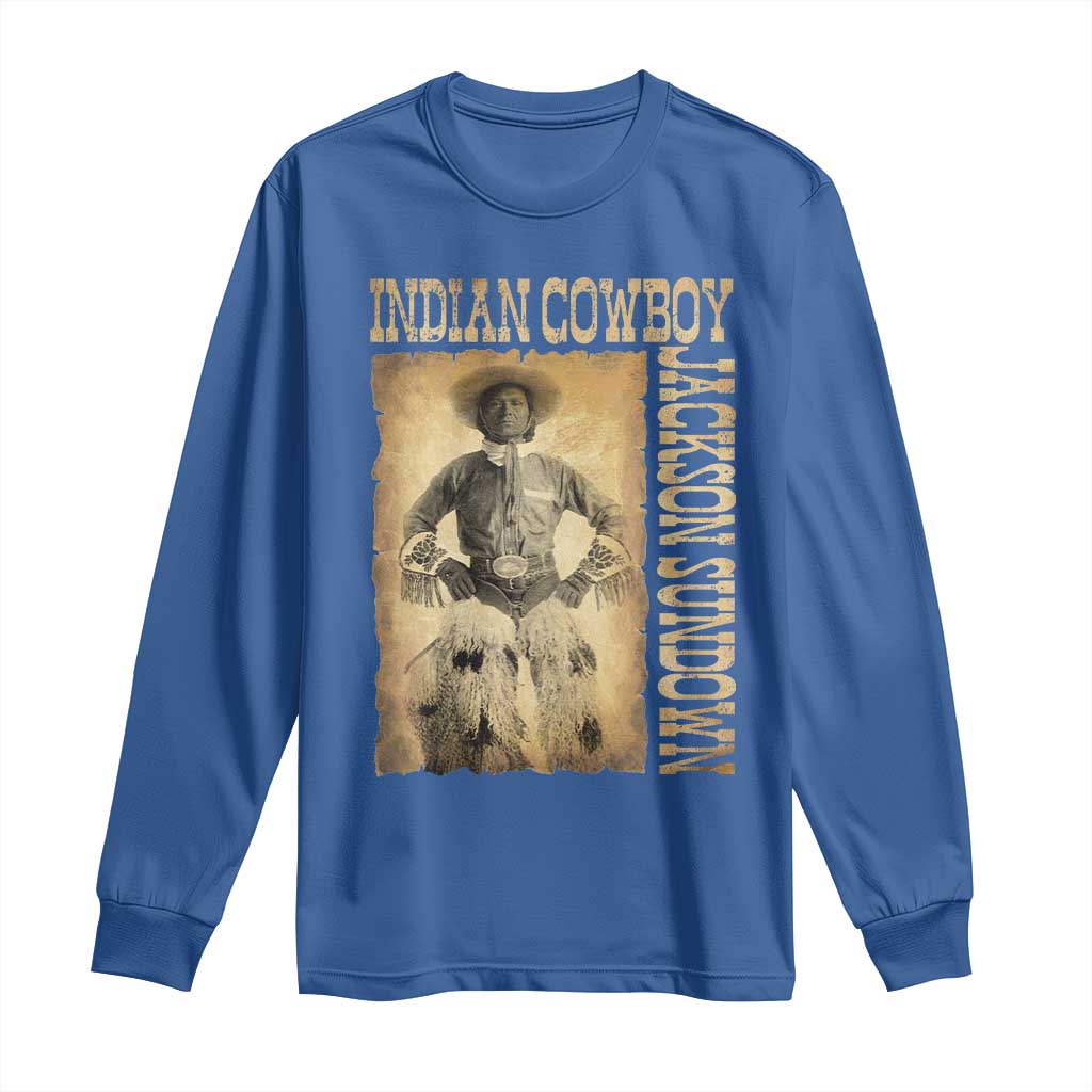 Jackson Sundown Long Sleeve Shirt Native American Cowboy Vintage Western TS11 Royal Blue Print Your Wear