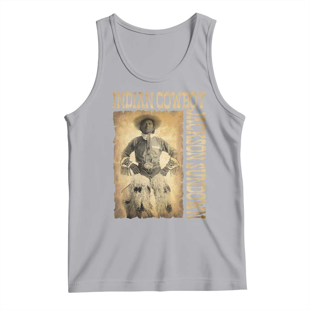 Jackson Sundown Tank Top Native American Cowboy Vintage Western TS11 Athletic Heather Print Your Wear