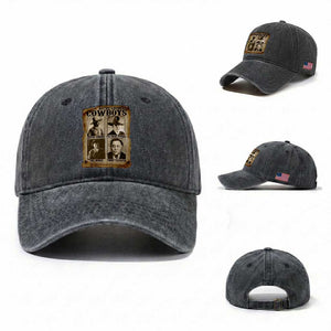 Native American Cowboy Legends Washed Cotton Baseball Cap Vintage Western Rodeo TS11 Washed Cap Universal Fit Dark Gray Print Your Wear