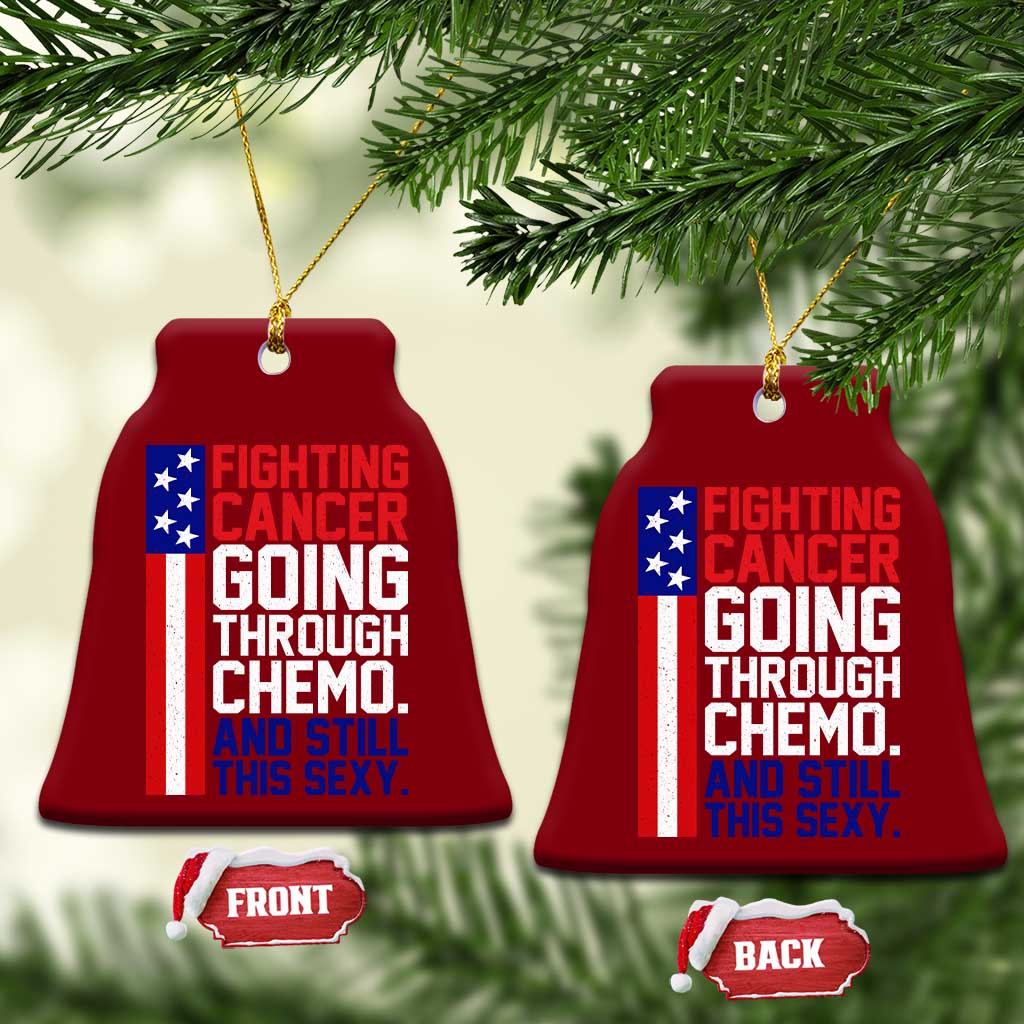 Fighting Cancer Going Through Chemo And Still This Sexy Ceramic Ornament Vintage American Flag