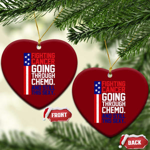 Fighting Cancer Going Through Chemo And Still This Sexy Ceramic Ornament Vintage American Flag