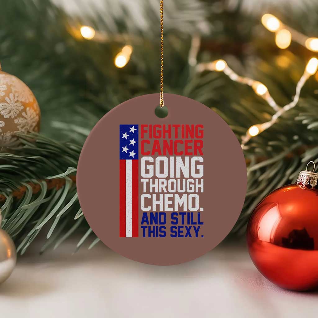Fighting Cancer Going Through Chemo And Still This Sexy Ceramic Ornament Vintage American Flag