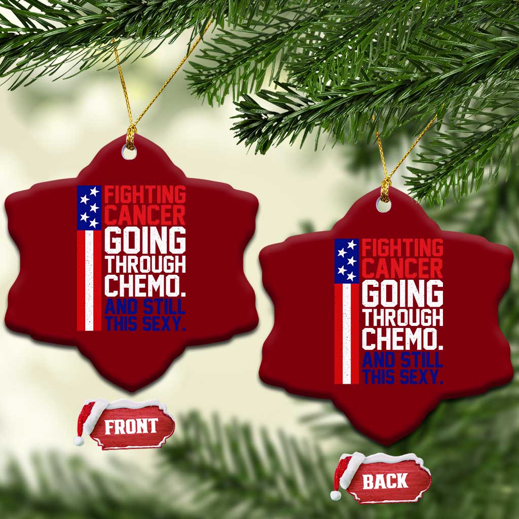Fighting Cancer Going Through Chemo And Still This Sexy Ceramic Ornament Vintage American Flag