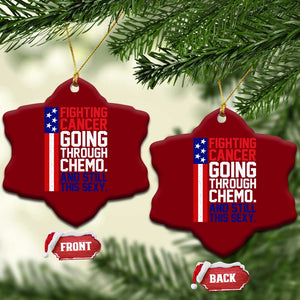 Fighting Cancer Going Through Chemo And Still This Sexy Ceramic Ornament Vintage American Flag