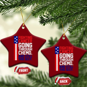 Fighting Cancer Going Through Chemo And Still This Sexy Ceramic Ornament Vintage American Flag