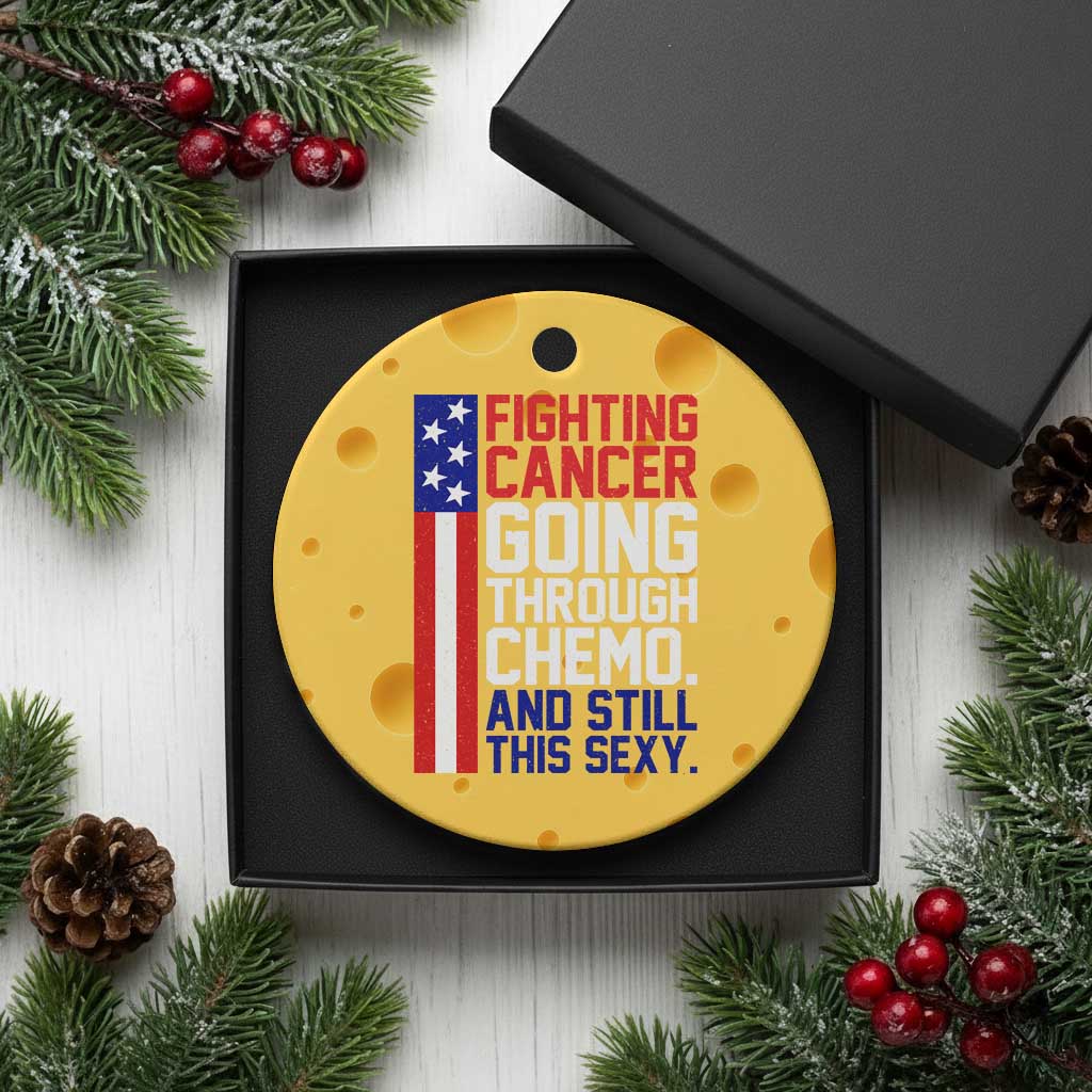 Fighting Cancer Going Through Chemo And Still This Sexy Ceramic Ornament Vintage American Flag