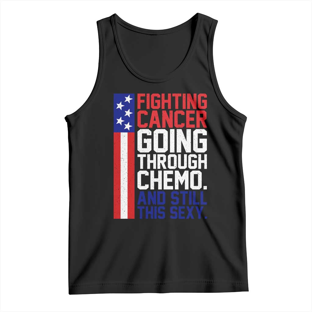 Fighting Cancer Going Through Chemo And Still This Sexy Tank Top Vintage American Flag