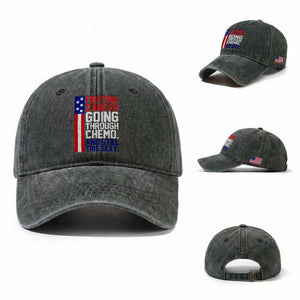 Fighting Cancer Going Through Chemo And Still This Sexy Washed Cotton Baseball Cap Vintage American Flag