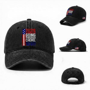 Fighting Cancer Going Through Chemo And Still This Sexy Washed Cotton Baseball Cap Vintage American Flag