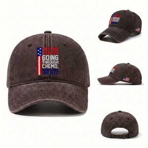 Fighting Cancer Going Through Chemo And Still This Sexy Washed Cotton Baseball Cap Vintage American Flag