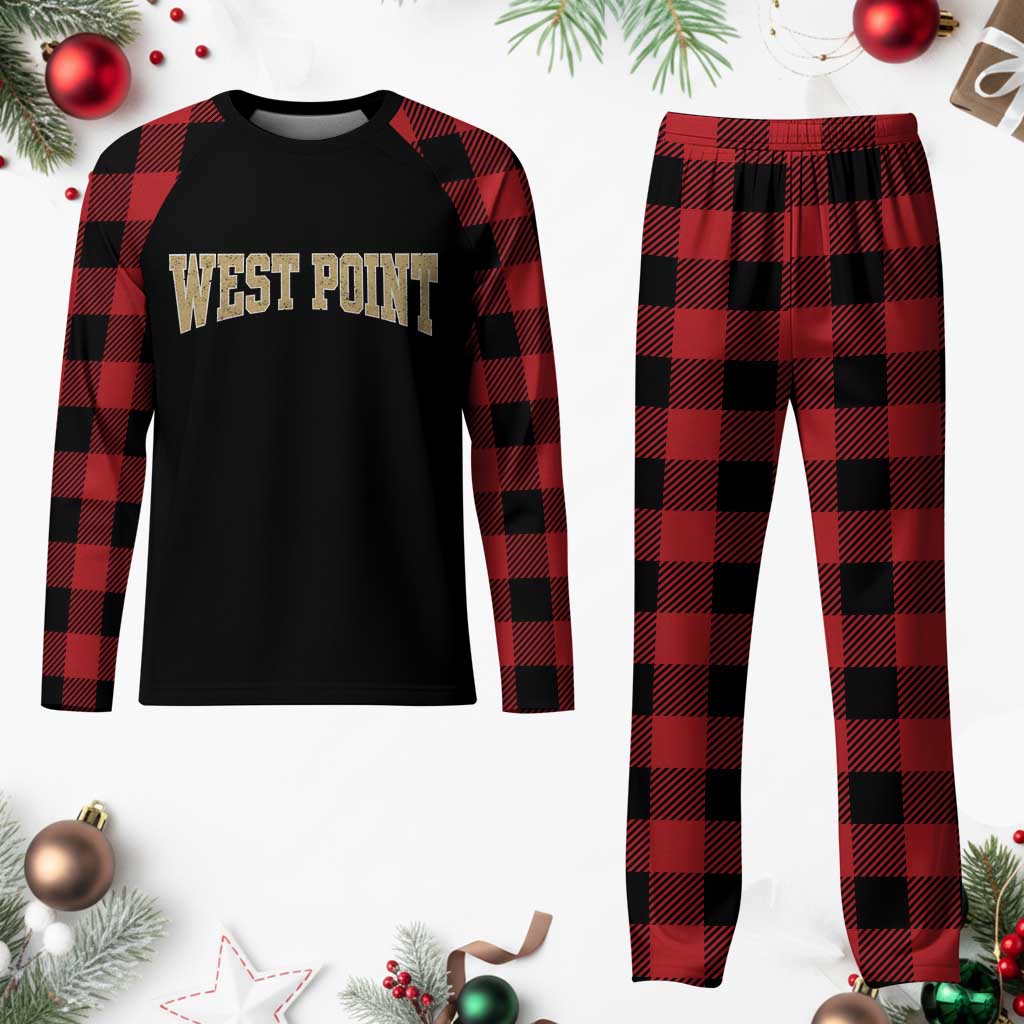 West Point City Sports Vintage Athletic Throwback Plaid Pajama Set