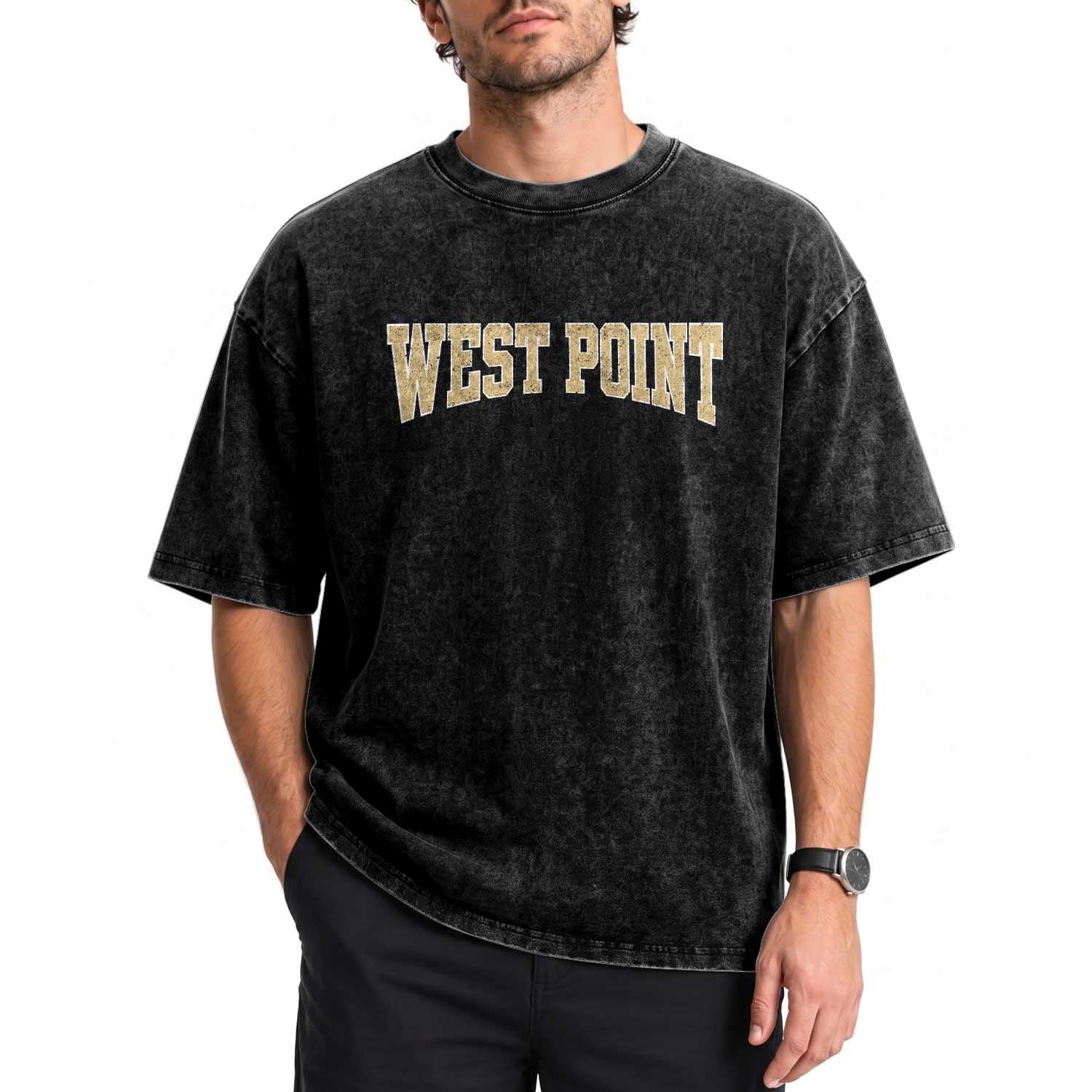 West Point City Sports Vintage Athletic Throwback Washed Cotton T-Shirt