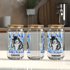 I Eat Drywall Funny Alpha Wolf Glass Can Stupid Brainrot Meme Edging Werewolf Boootleg Graphic TS11 Print Your Wear