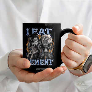 I Eat Cement Funny Alpha Wolf Meme Coffee Mug Stupid Brainrot Meme Edging Werewolf Boootleg Graphic TS11 Print Your Wear