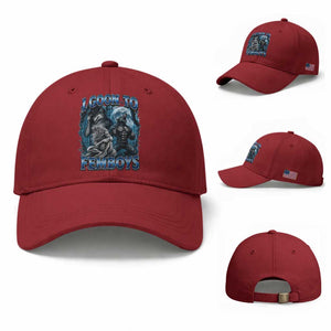 I Goon to Femboys Funny Edging Alpha Wolf Baseball Cap Stupid Brainrot Meme TS11 Baseball Cap Universal Fit Cherry Red Print Your Wear