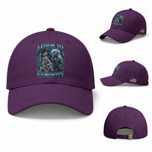 I Goon to Femboys Funny Edging Alpha Wolf Baseball Cap Stupid Brainrot Meme TS11 Baseball Cap Universal Fit Purple Print Your Wear